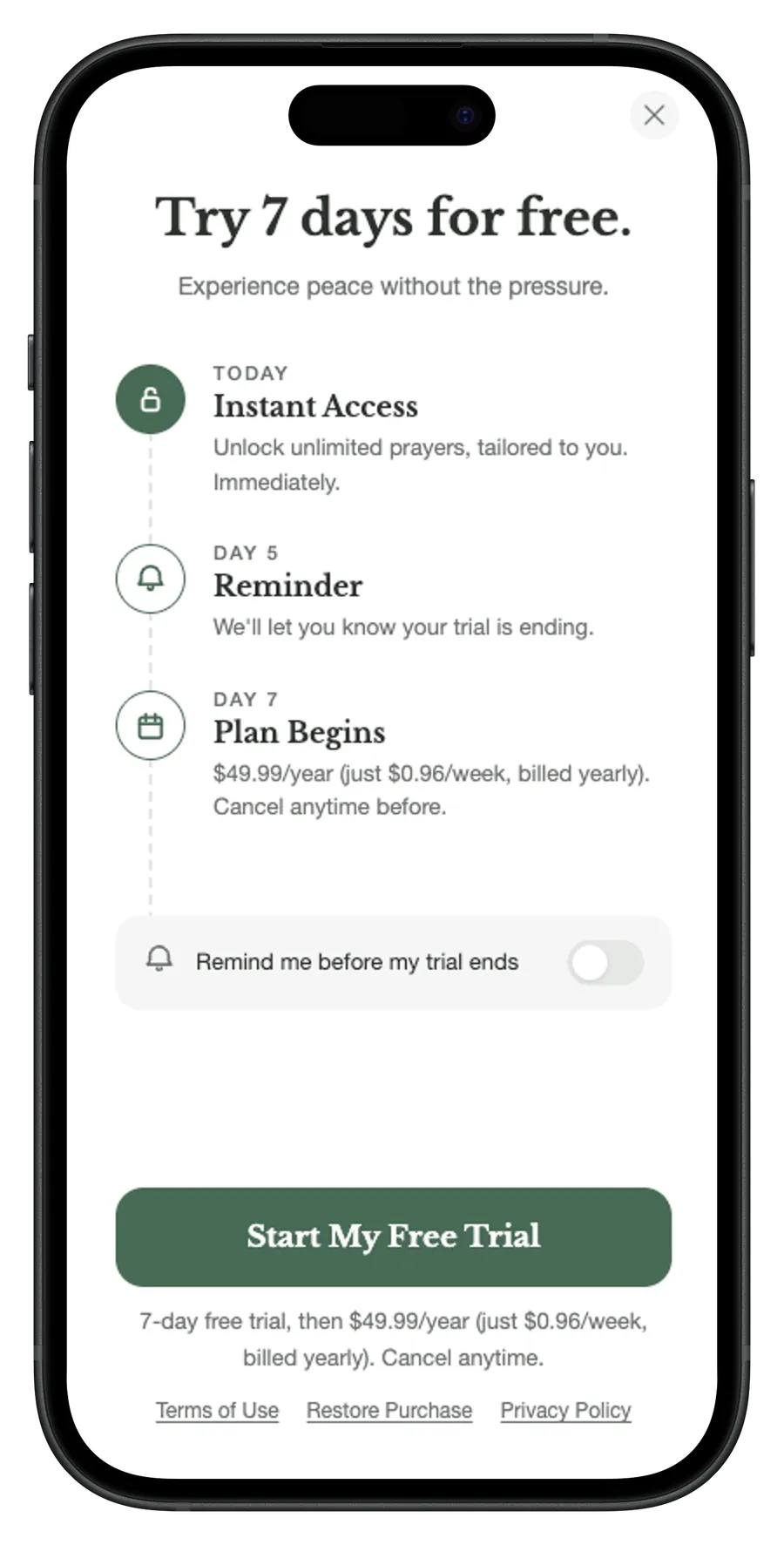 Réglages et profil utilisateur d'AI Pray.