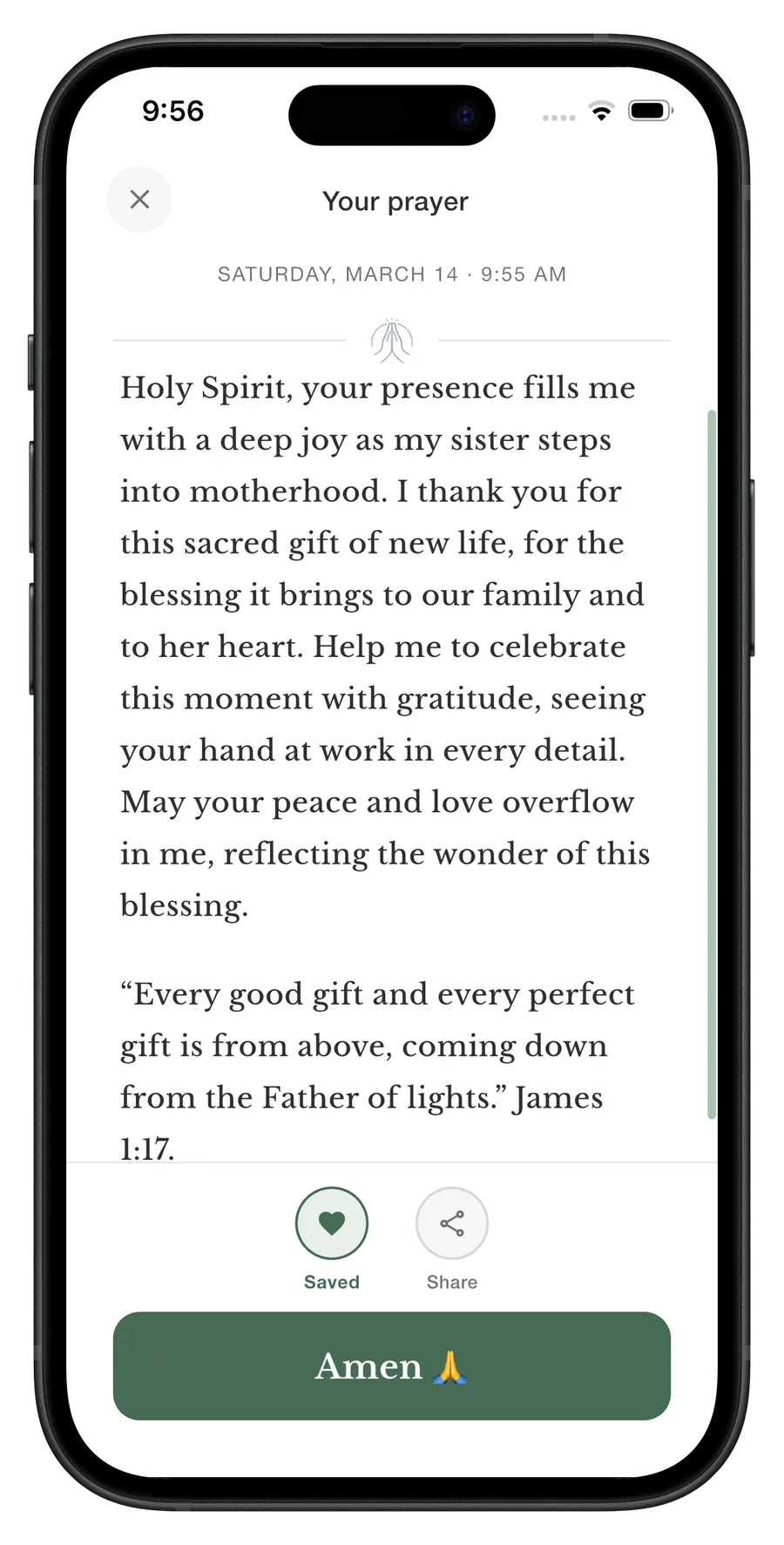 Onboarding personnalisé d'AI Pray.