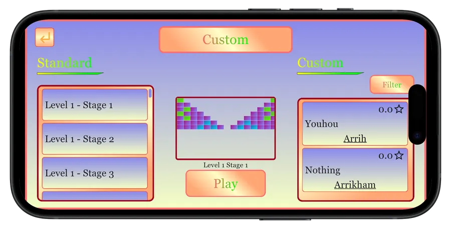 Boss de BreakFit avec briques spéciales déclenchées par le gyroscope.