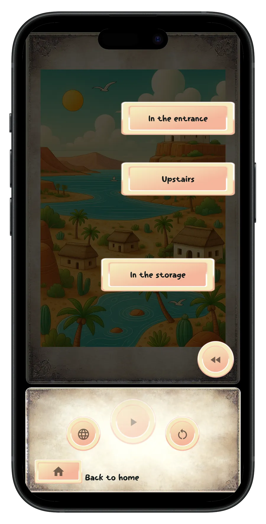 Écran d'accueil YouTale Kids affichant la bibliothèque d'histoires.